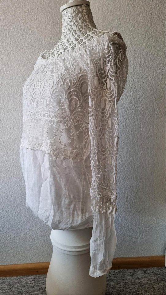 Tunika Bluse weiß Gr. 34 36 XS S neu in Emmendingen