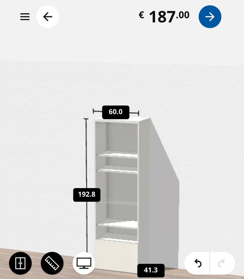 IKEA BESTA 60x40x192 weiß mit Schublade plus gratis Türen in Schwalmstadt