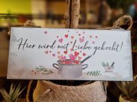 1x Metallschild Schild "Hier wird mit Liebe gekocht" Küche Sachsen-Anhalt - Halle Vorschau