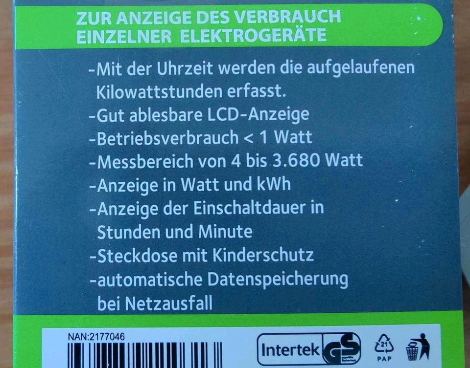 Energie-Monitor Energieverbrauch-Messgerät bis 3680W Kinderschutz in Berlin