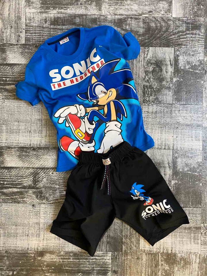 Sonic The Hedgedog Set Shorts T-Shirt kurze Hose Gr 110 116 NEU in München