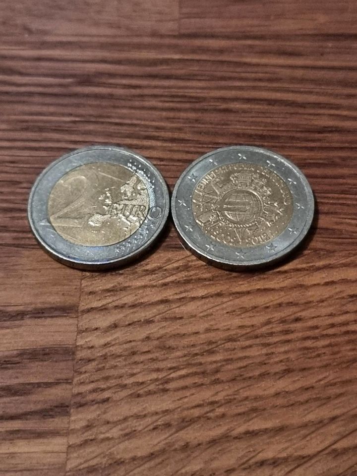 2 Euro Münze 10 Jahre Eurobargeld Deutschland 2012 A,D,F,J in Stechow-Ferchesar