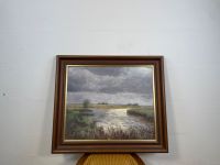 Gemälde, Bild, Flusslandschaft, Öl auf Karton, guter Zustand Berlin - Pankow Vorschau