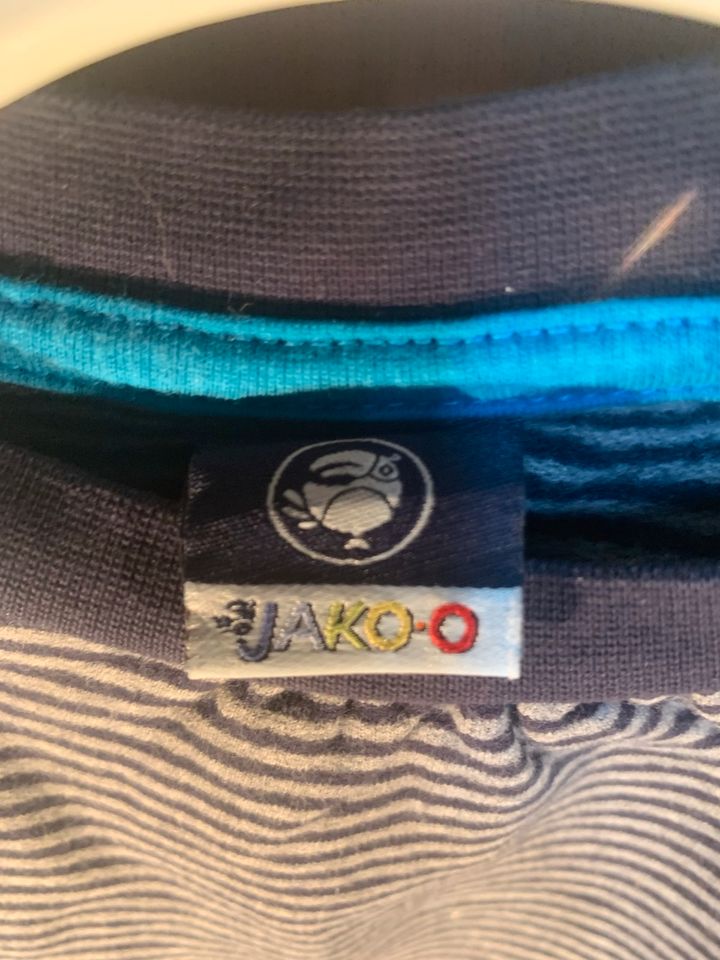 Jako-o Pullover Sweatshirt grau dunkelblau gestreift 92/98 in Bocholt