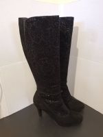 Damen Stiefel Größe 38 Vero Cuoio Schwarz Velour Leder Virginia Thüringen - Hörselberg-Hainich Vorschau