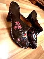 High Heels Leder bestickt Silber Fäden neuw 39 Pumps Sandale Hessen - Münster Vorschau