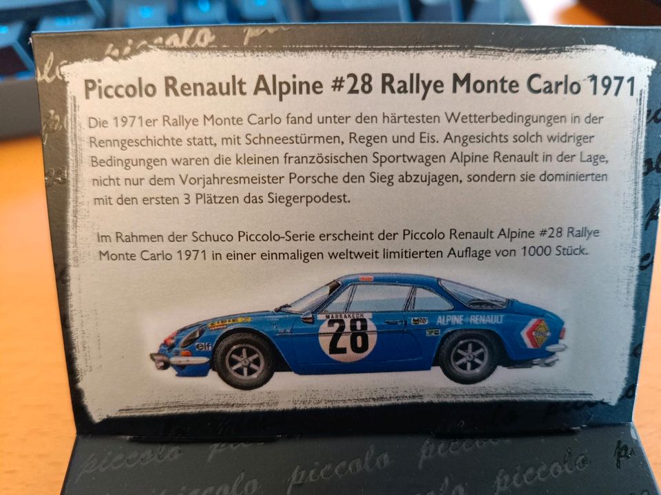 Schuco Piccolo 1:90 Renault Alpine #28 Rallye Monto Carlo 1971 OV in Sinsheim