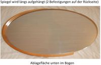 Wandspiegel oval, handgefertigt mit Holzumrandung als Ablage Baden-Württemberg - Bretten Vorschau