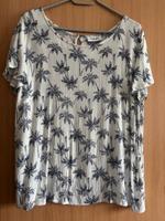 Bluse Shirt Palmen Gr. 42 44 Gina weiß blau Baden-Württemberg - Stutensee Vorschau