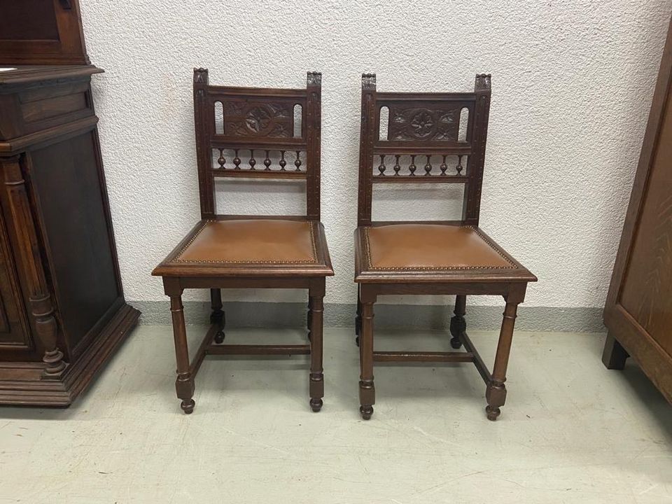 2 Stühle Polsterstuhl Gründerzeit Küchenstühle Esszimmer in Völklingen