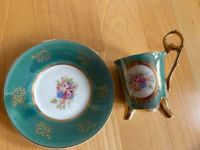 4 tlg.2 Porzellan Tasse &Untertasse Blumenmuster blau grün Gold D Baden-Württemberg - Ravensburg Vorschau