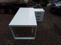 Schreibtisch Bürotisch weiß hochglanz groß massiv mit Schubladen Nordrhein-Westfalen - Beckum Vorschau