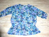 3/4 Arm Sommer Bluse Tunika Gr.50 MS Mode Blau Blumen NEU! Schleswig-Holstein - Lübeck Vorschau