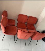 Esstühle aus samt 6 stk, Farbe apricot Bergedorf - Hamburg Allermöhe  Vorschau