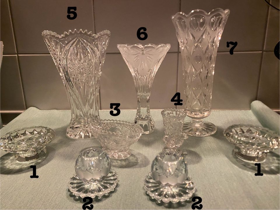 Bleikristall Kristall Vasen Kerzenständer in Hamburg
