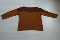 Ital. Bluse Langarm Gr.L/XL Cognac Viskose Häkelspitze WIE NEU Hessen - Lorch Vorschau