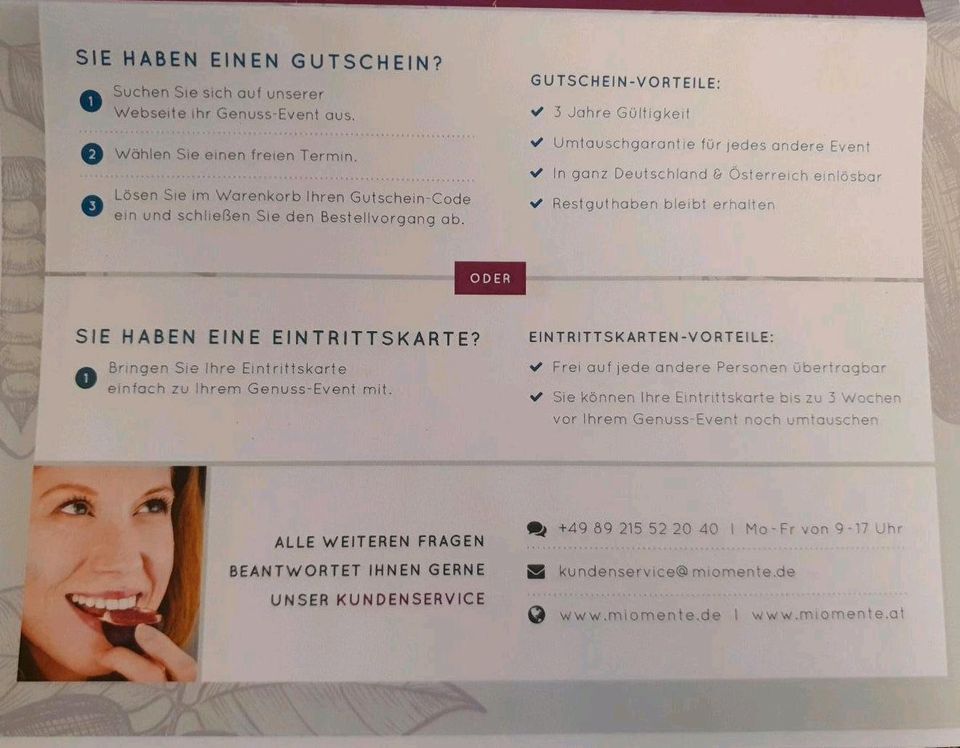 3 Miomente Gutscheine - je 99€ (deutschlandweit einlösbar) in Mauritz