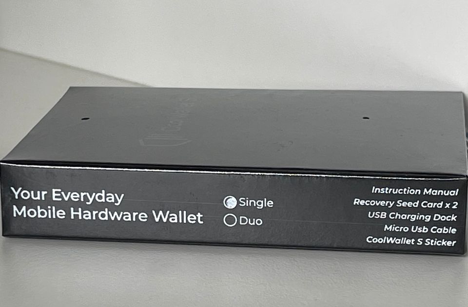 CoolWallet S Hardware Wallet versiegelt in Kösching