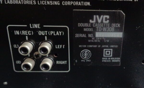 Jvc Td-w308 stereo double cassette deck recorder HX Pro Ddrp in Gangelt