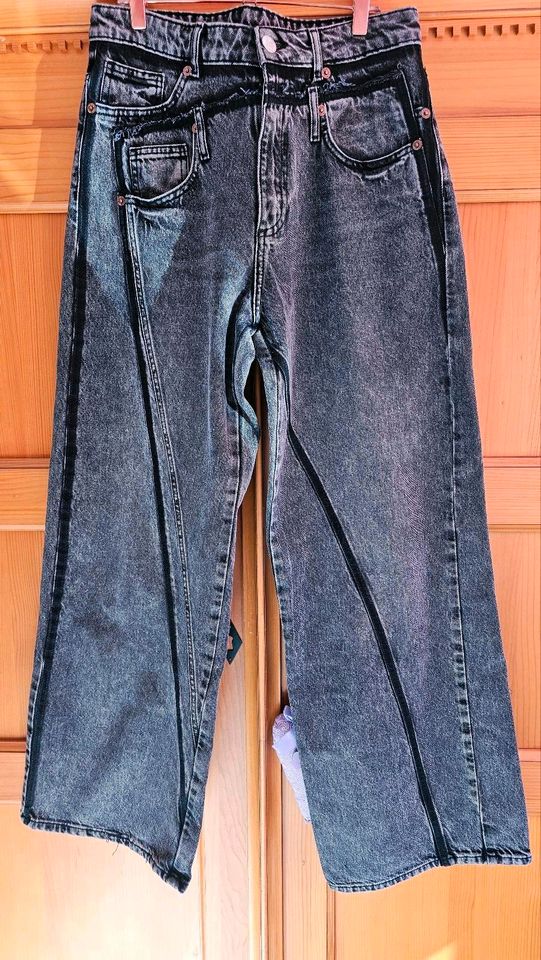 Zara Ausgefallene Jeans mit Doppeltem Bund Wide Leg 38 NEU in Hennef (Sieg)
