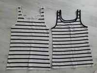 2 Tank Tops Top Shirt gestreift schwarz weiß Fishbone Gr. XS/S Thüringen - Erfurt Vorschau