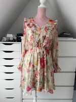 H&M Sommerkleid mit Volants Größe 36 mit Blumenmuster beige Nordrhein-Westfalen - Altena Vorschau