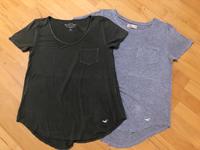 2 Hollister T-Shirt kaki Größe XS grau Größe S Bayern - Simbach Vorschau