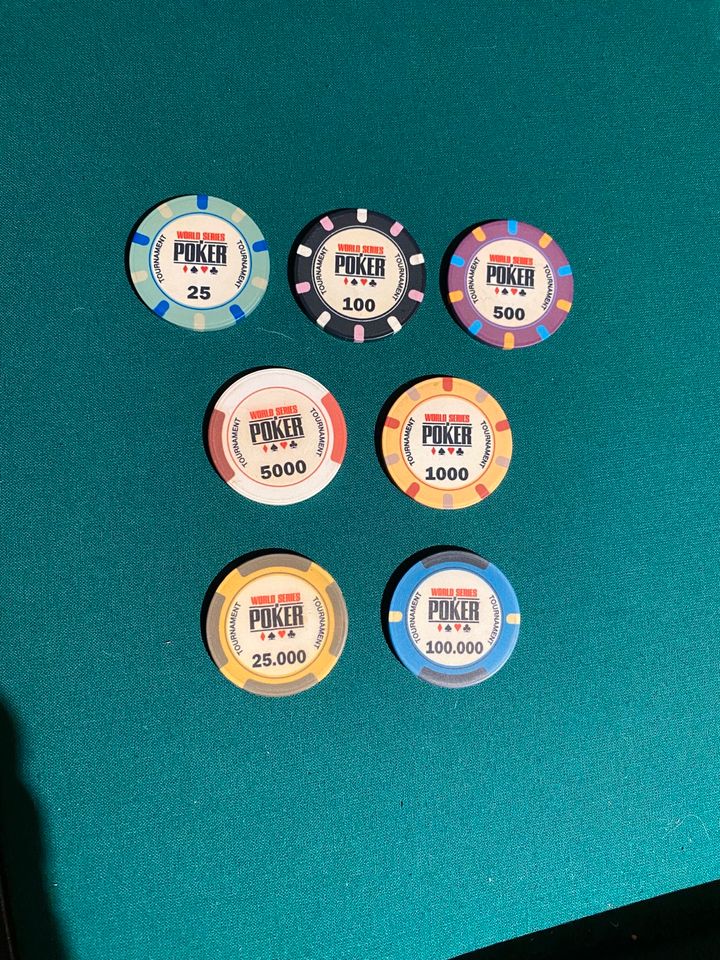 WSOP Keramik poker chips in Platten
