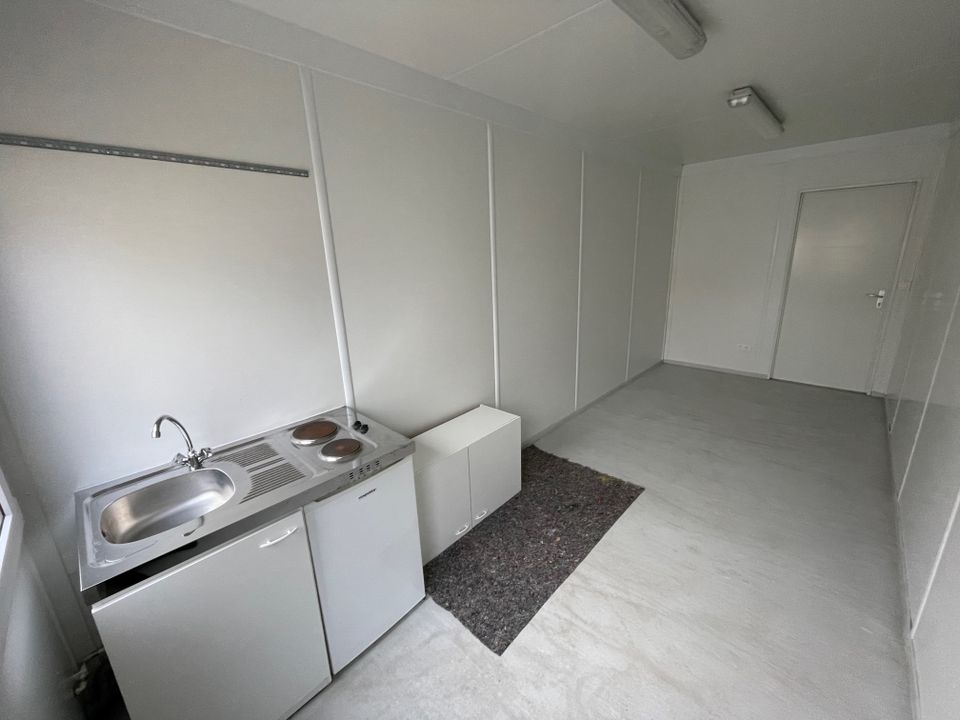 20ft Container mit WC Sanitärcontainer Wohncontainer Bürocontainer Küchenzeile in Spenge