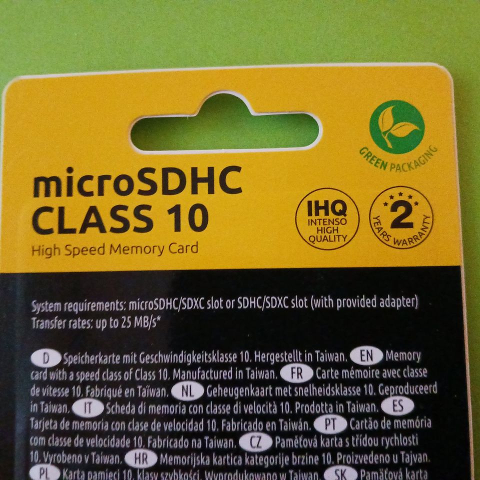 Intenso microSDHC 32GB Speicherkarte Class 10 + SDHC Card 32 GB - in Wiesau