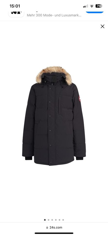 Herrendaunenjacke CANADA GOOSE CARSON PARKA - schwarz XL 3805M in München