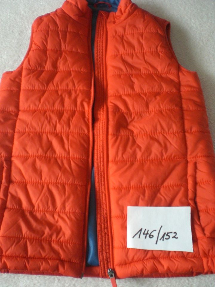 Weste ärmellos Gr.146 152 Jacke rot orange gelb in Wiesloch