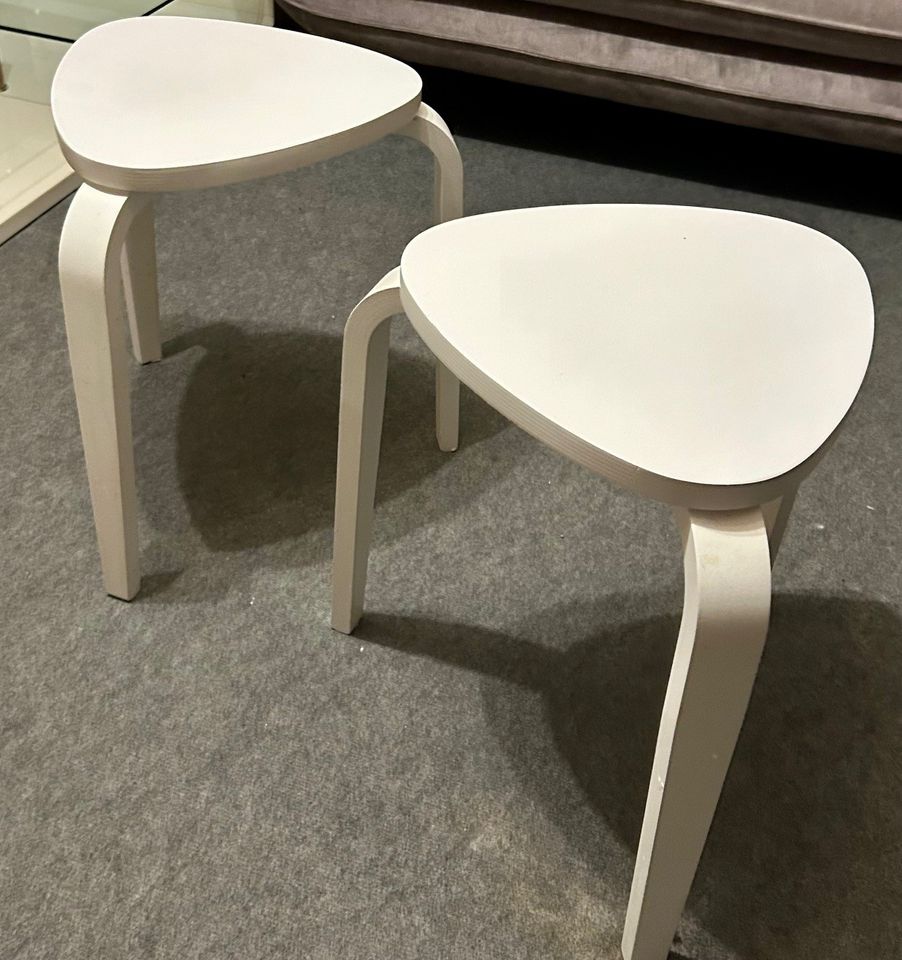 2x Hocker *IKEA KYRRE* weiß in Neu Wulmstorf