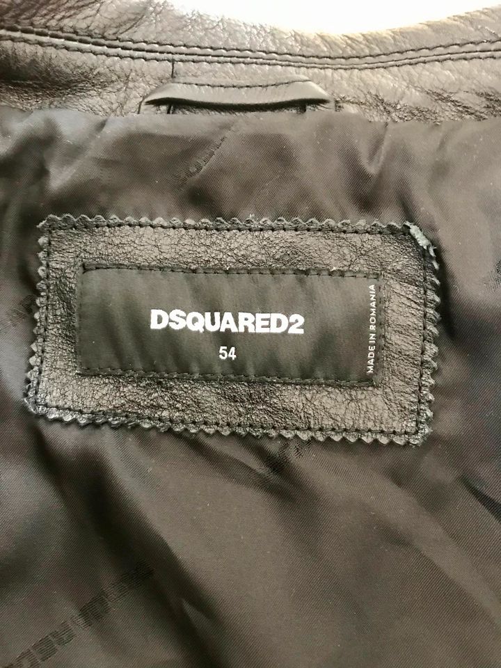 Dsquared2 Lederjacke Neu Größe IT 54 Braun Grün in Dreieich