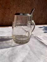 Bierkrug, Bierseidel, Glas, Zinndeckel Niedersachsen - Geestland Vorschau