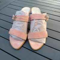 Sandalen mit Absatz roséfarbenes Wildleder Gr.38 Nordrhein-Westfalen - Nettetal Vorschau