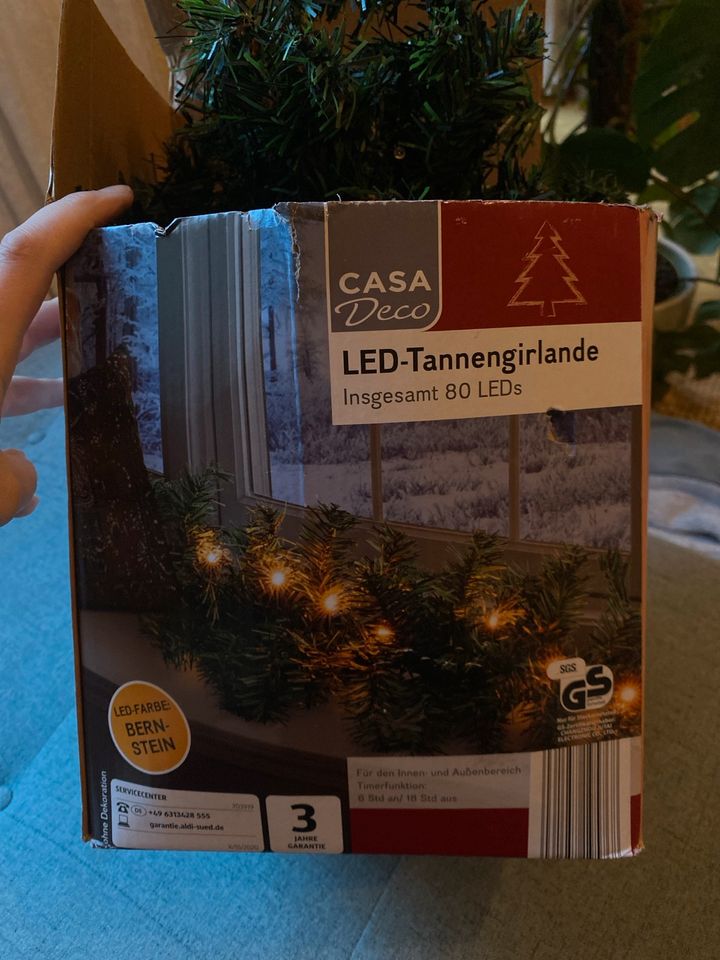 LED Tannengirlande / Weihnachtsdeko / Lichterkette in Mannheim