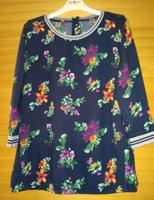 Cecil dreiviertelarm Shirt dunkelblau mit Blumen GrL Bayern - Trostberg Vorschau