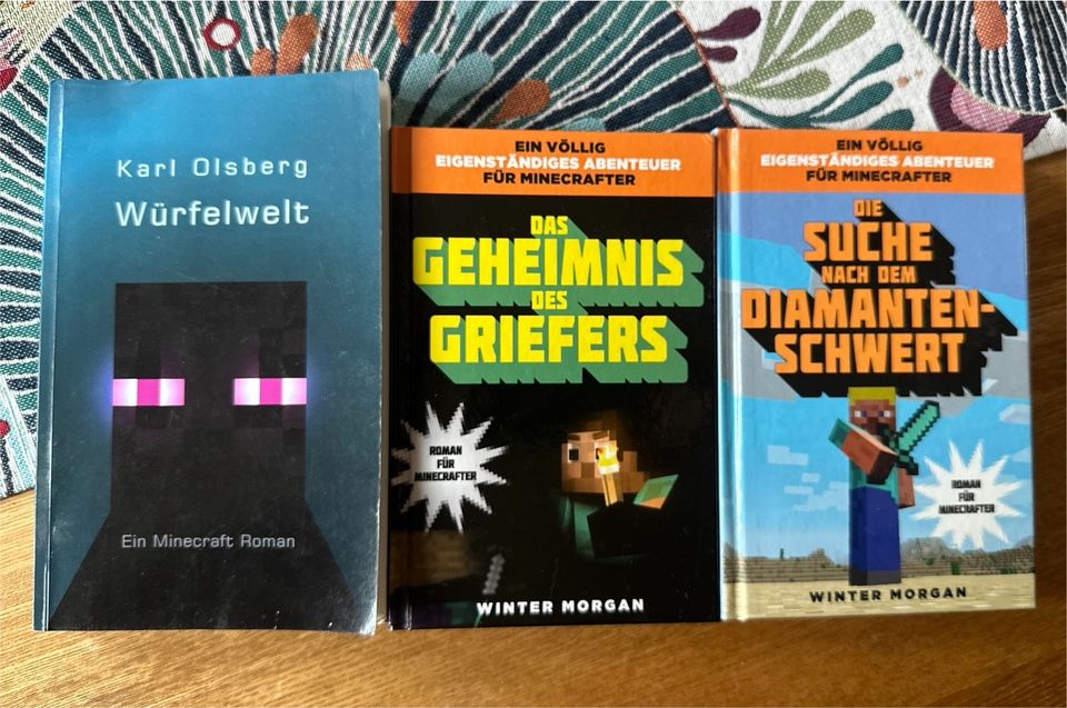 3 Bücher MINECRAFT WÜRFELWELT GEHEINMIS GRIEFERS DIAMANTENSCHWERT in Dortmund