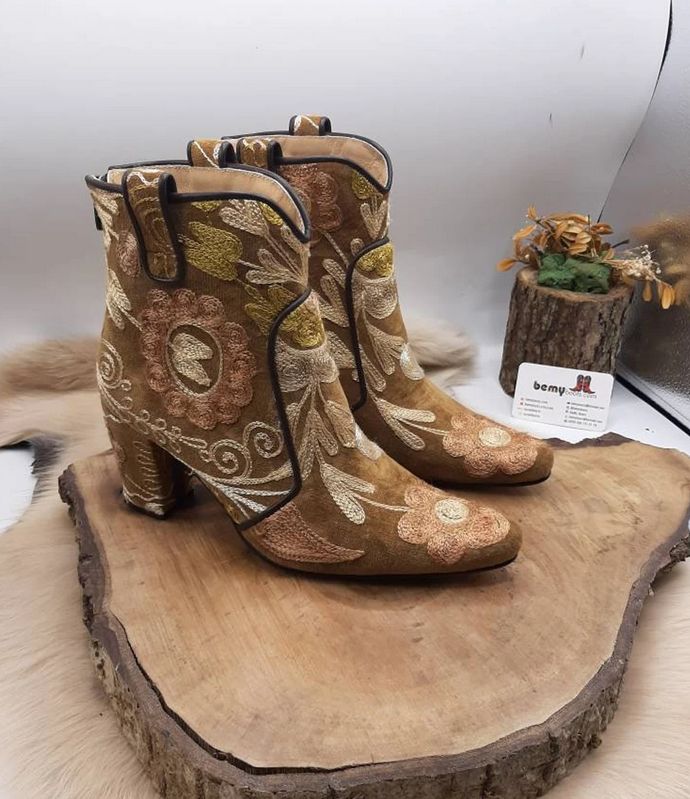 Ankle Boots, Suzani, Vintage, Handgemacht - Damen Leder Stiefel in Osterholz-Scharmbeck