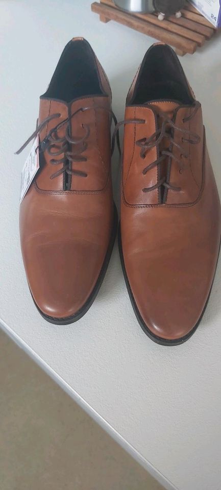 Lederschuhe Neu im Karton Zara Slipper Men Schuhe 44 braun Leder in Oldenburg