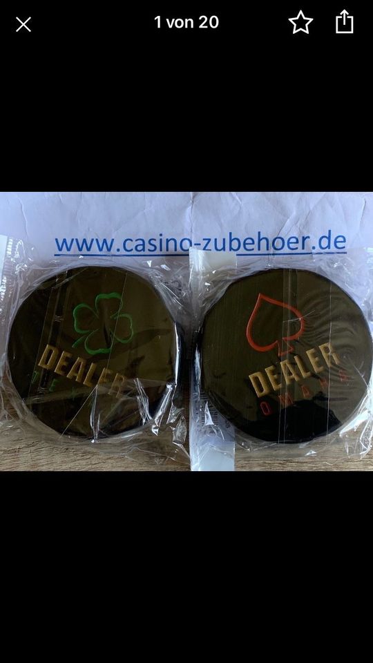 Poker Koffer Pokerset Tisch  Chips Plastik Karten kaufen in Duisburg
