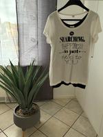 Cooles S. Oliver T-Shirt weiß mit schwarz Gr. 44 Bayern - Bad Bocklet Vorschau