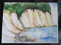 Original Aquarell Bild Rügen Kreidefelsen Nordrhein-Westfalen - Troisdorf Vorschau