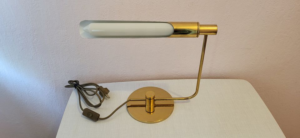 Vintage Baulmann Tischlampe Messing Schreibtischlampe 70er in Bad Salzuflen