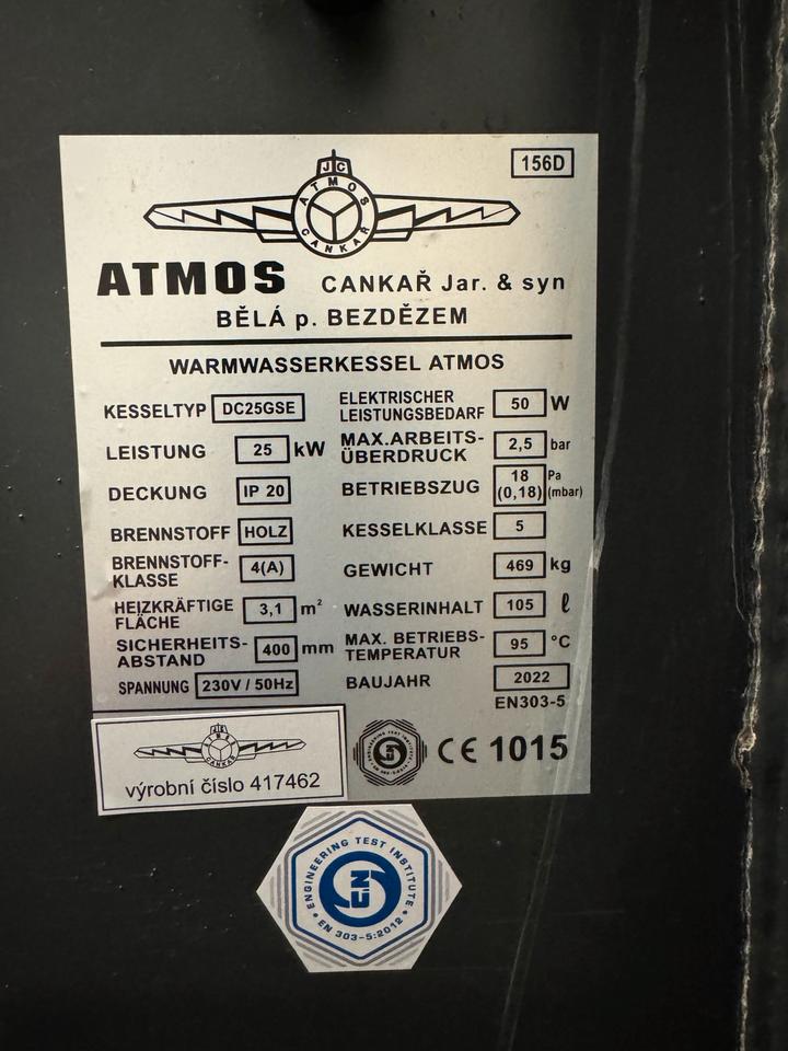 Verkaufe komplette Holzvergaserheizung,Kessel von AtmosDC 25 GSE in Brüsewitz
