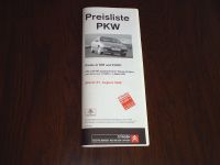 Citroen Preisliste PKW 08/1999 DM/Euro | Xantia XM Xsara Saxo Eva Bayern - Kalchreuth Vorschau