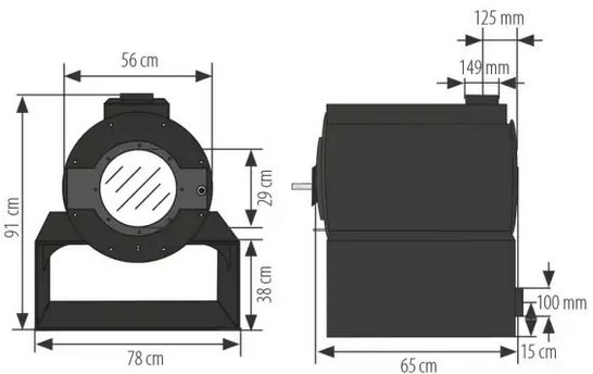 Design Kaminofen Kanuk Luto VIII, mit Kochplatte. in Haren (Ems)