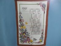 1991  Vintage Kalender Geschirrtuch  Baumwolle Sachsen-Anhalt - Halle Vorschau