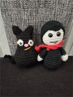 Halloween Katze & Vampir ca. 10 cm Deko AMIGURUMI CRAZYPATTERN Hessen - Lahnau Vorschau